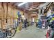 Unfinished basement or storage area with visible utilities and a concrete floor at 320 Ironhill Trce, Woodstock, GA 30189