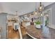 Open kitchen with stainless steel appliances and a large center island at 320 Ironhill Trce, Woodstock, GA 30189