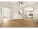 Spacious living area shows hardwood floors, open floor plan, and modern finishes at 321 Shannon Ct, Mcdonough, GA 30252