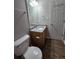 Bathroom featuring a granite vanity top and modern fixtures at 4677 Liberty Square Dr, Acworth, GA 30101