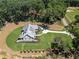 Aerial view of a stately home with an expansive lawn and tree-lined surroundings at 779 Hicks Rd, Canton, GA 30115