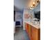 Modern bathroom featuring a double vanity with sleek fixtures and finishes at 1600 Brisbane Drive, Dacula, GA 30019