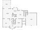 Detailed first floor plan showing the layout of the living room, kitchen, office, garage and sun room at 2882 Clary Hill Ne Dr, Roswell, GA 30075