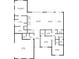 Detailed floor plan showcasing the layout of the home, including bedrooms, living areas, and garage at 3445 Henderson Dr, Cumming, GA 30041