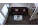 Overhead view of living room with modern furniture and natural light at 2814 Shellbark Rd, Decatur, GA 30035