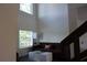 Spacious living room with high ceilings, lots of natural light, and staircase at 2814 Shellbark Rd, Decatur, GA 30035