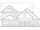Detailed elevation showcases stone and board and batten siding, complemented by multi-paned windows and a gable roof at 613 Villa Rica Spgs, Villa Rica, GA 30180