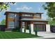 Modern two-story home with wood and white brick exterior and a sleek, contemporary design at 21 Elm St, Hampton, GA 30228
