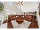 Spacious living room with vaulted ceilings, hardwood floors, and an open concept design at 337 Spotted Ridge Cir, Woodstock, GA 30188