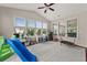 Bright sunroom with large windows, providing ample natural light and views of the backyard at 337 Spotted Ridge Cir, Woodstock, GA 30188