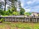 A fenced-in pool awaits renovation, offering potential for a private backyard oasis surrounded by a brick fence at 792 Oneta Dr, Norcross, GA 30093