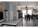 Open concept kitchen with dining area and stainless steel appliances at 2184 E Cherokee Dr, Woodstock, GA 30188