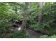 Backyard creek with mature trees provides a natural habitat at 329 Kyles Cir, Hiram, GA 30141