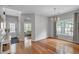 Entryway with hardwood flooring, chandelier, and an archway at 329 Kyles Cir, Hiram, GA 30141