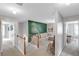 Hallway area with view of a living room space with sofa and accent wall at 329 Kyles Cir, Hiram, GA 30141