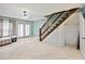 Spacious basement with tiled flooring, access to the exterior and built-in drawers at 2956 Springlake Dr, Buford, GA 30519