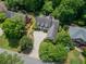 Nice home with grey roof, manicured landscaping, and a circular driveway surrounded by mature trees at 4070 Ridgehurst Se Dr, Smyrna, GA 30080
