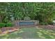 Attractive entrance sign for Vinings Glen neighborhood, surrounded by lush green landscaping, offering a welcoming vibe at 4070 Ridgehurst Se Dr, Smyrna, GA 30080