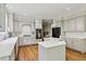 Spacious kitchen boasts modern white cabinetry, an island, and stainless steel appliances at 4070 Ridgehurst Se Dr, Smyrna, GA 30080
