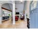 Inviting foyer showcasing high ceilings, hardwood floors, and an open view to the living area at 5200 Woodmont Dr, Villa Rica, GA 30180