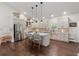 Beautiful bright kitchen featuring marble counters, a stainless refrigerator, and modern fixtures at 31 Copper Leaf Ct, Villa Rica, GA 30180