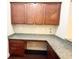 Office with granite countertops, hardwood floors, wooden cabinets and drawers for storage at 139 Vinca Cir, Suwanee, GA 30024