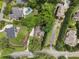 Aerial view of property showcasing a pool, gardens, and expansive lawn at 3809 Wieuca Ne Rd, Atlanta, GA 30342