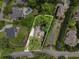 Aerial shot outlining property boundaries of home site with long driveway at 3809 Wieuca Ne Rd, Atlanta, GA 30342