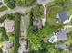Aerial view of property featuring lush greenery, a long driveway, and a private pool at 3809 Wieuca Ne Rd, Atlanta, GA 30342