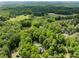 Stunning aerial view of a home with a backyard pool, surrounded by lush green trees and beautiful landscaping at 530 Twinflower Ct, Roswell, GA 30075