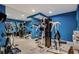 Home gym with modern exercise equipment and mirrored wall, a space for fitness at your convenience at 530 Twinflower Ct, Roswell, GA 30075