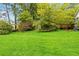 Lush backyard with mature trees and plenty of green space offers endless possibilities for outdoor activities and enjoyment at 1176 Cardinal Ne Rd, Conyers, GA 30012