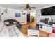 Spacious living room with hardwood floors and modern decor at 1176 Cardinal Ne Rd, Conyers, GA 30012