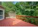 Wooden deck with lush green backyard at 2595 Glaramara Ter, Cumming, GA 30041