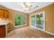 Bright breakfast nook with views to the outside deck via sliding doors at 5535 Dorsett Shoals Rd, Douglasville, GA 30135