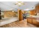 Open-concept kitchen with modern appliances and seamless access to the living area at 5535 Dorsett Shoals Rd, Douglasville, GA 30135