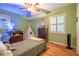 Bedroom features hardwood floors and a cozy space at 118 Lucia Dr, Smyrna, GA 30082