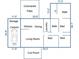 Detailed floor plan of the house, showcasing the layout of rooms, including the kitchen, bedrooms, and bathrooms at 118 Lucia Dr, Smyrna, GA 30082