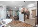 Open-concept layout seamlessly connects the kitchen and living spaces at 118 Lucia Dr, Smyrna, GA 30082