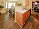 Bright kitchen with wood cabinets, an island, and an eat-in breakfast area at 1801 Deer Crossing Cir, Jonesboro, GA 30236