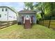 Well-maintained backyard with a deck and stairs, perfect for outdoor gatherings at 3111 Jones St, East Point, GA 30344