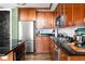 This updated kitchen offers stainless steel appliances and black countertops, creating a sleek and functional space at 57 Forsyth Nw St # 11G, Atlanta, GA 30303