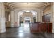 Interior view of the building's lobby with concierge desk and ornate architecture at 57 Forsyth Nw St # 11G, Atlanta, GA 30303