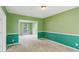 Dining room features two-tone walls and trim, plus view of another room at 111 Trellis Ct, Acworth, GA 30101