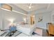 Cozy bedroom featuring modern furnishings, stylish decor, and a view to ensuite bathroom at 1100 Howell Mill Nw Rd # 312, Atlanta, GA 30318