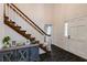 Foyer with slate flooring and wooden staircase at 1404 Vernon North Dr, Dunwoody, GA 30338