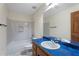 Bathroom featuring a vanity, toilet, and shower/tub combo at 239 Berry Rd, Mcdonough, GA 30252