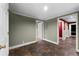 Neutral colored room with slate tile flooring and light trim at 1377 Downington Nw Ln, Acworth, GA 30101