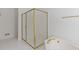 Elegant bathroom showcasing a glass-enclosed shower, a luxurious bathtub, and gold hardware at 1750 Providence Place Dr, Alpharetta, GA 30009