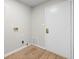 The laundry room is ready for appliances at 5401 Martins Crossing Rd, Stone Mountain, GA 30088